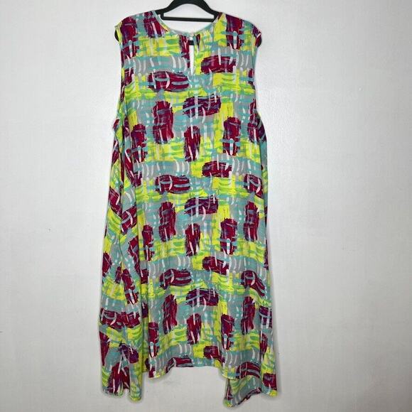 Melissa McCarthy Seven7 Sleeveless Abstract Print Dress Size 2X Plus Boho - Picture 7 of 10